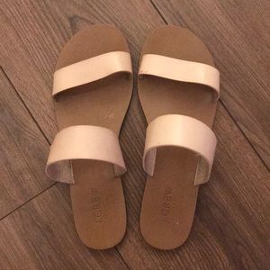 J. Crew leather slide sandals